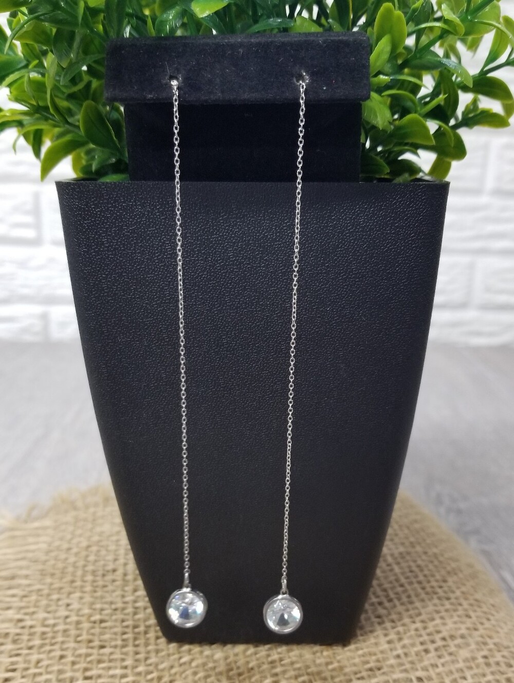 Icy Threader Drop Earrings